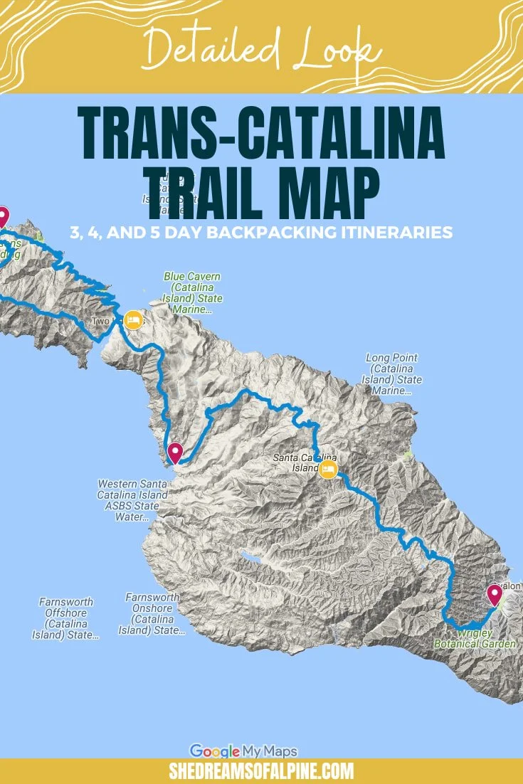 A Detailed Look at The Trans-Catalina Trail Map