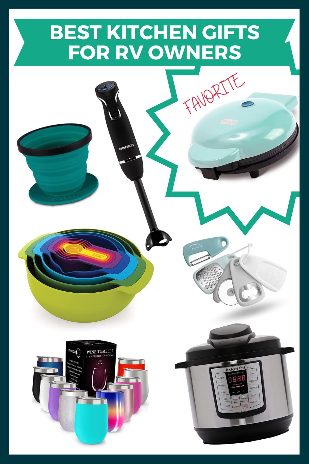 Kitchen Gadgets Set - Space Saving Kitchen Gadgets - Camper Gifts - RV  Gifts - 5 Piece Kitchen Gadgets and Tools - RV Kitchen Accessories -  Motorhome