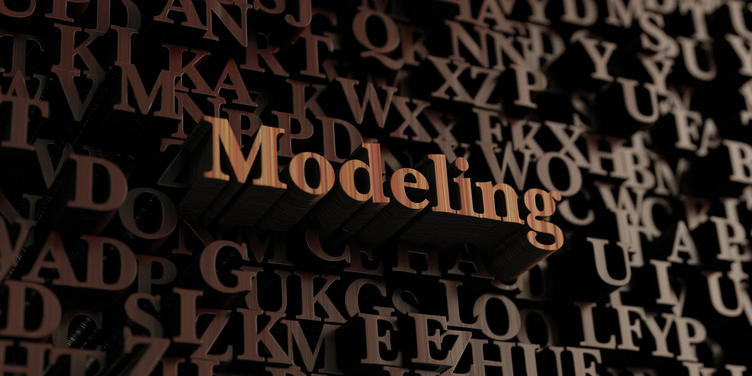 Modeling - Wooden 3D rendered letters/message. Can be used for an online banner ad or a print postcard.