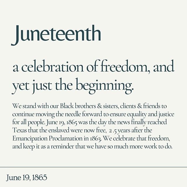 Listening &amp; learning and acknowledging the blind spots. This is one. Not knowing the true meaning of today or about the 2.5 year delay in Texas that makes today special, but also underlines the notion that no one is free until everyone is free. W