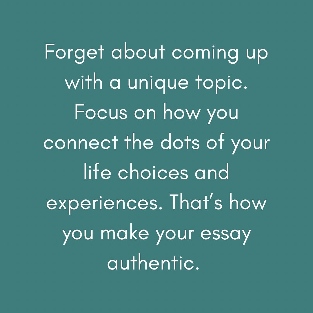 Hey, essayists! It&rsquo;s old news but bears repeating: there are very few unique ideas; just old ideas that&rsquo;ve been freshened up. Said another way, stop pressuring yourself to write the best college application essay of all time. Instead, lea