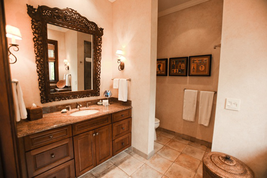  Suite #4 bathroom with antique mirror frame 