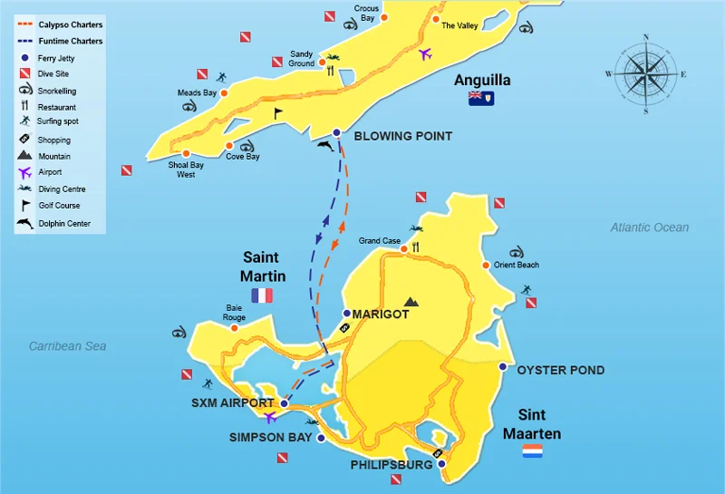 Map courtesy of www.stmartinbookings.com