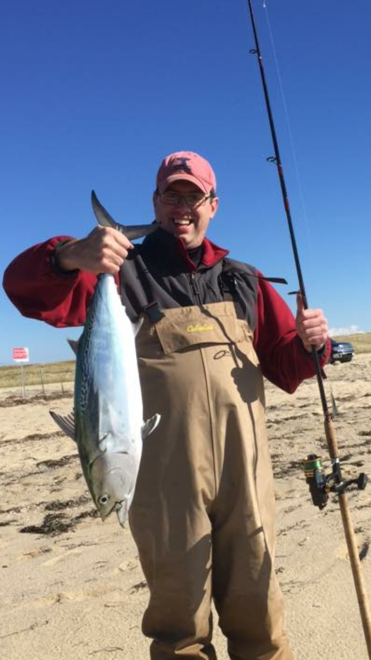 False Albacore fall surfcasting from Great Point