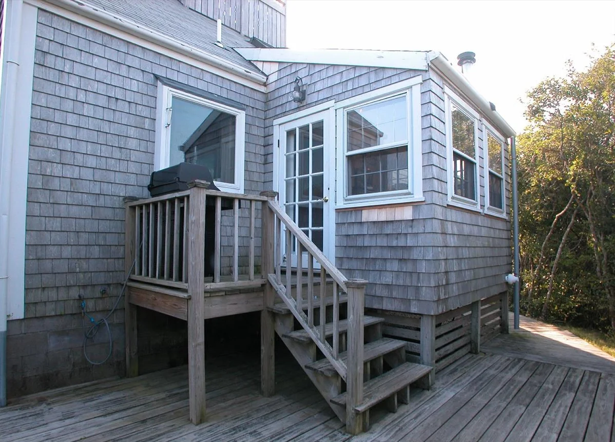 Back porch and propane grill