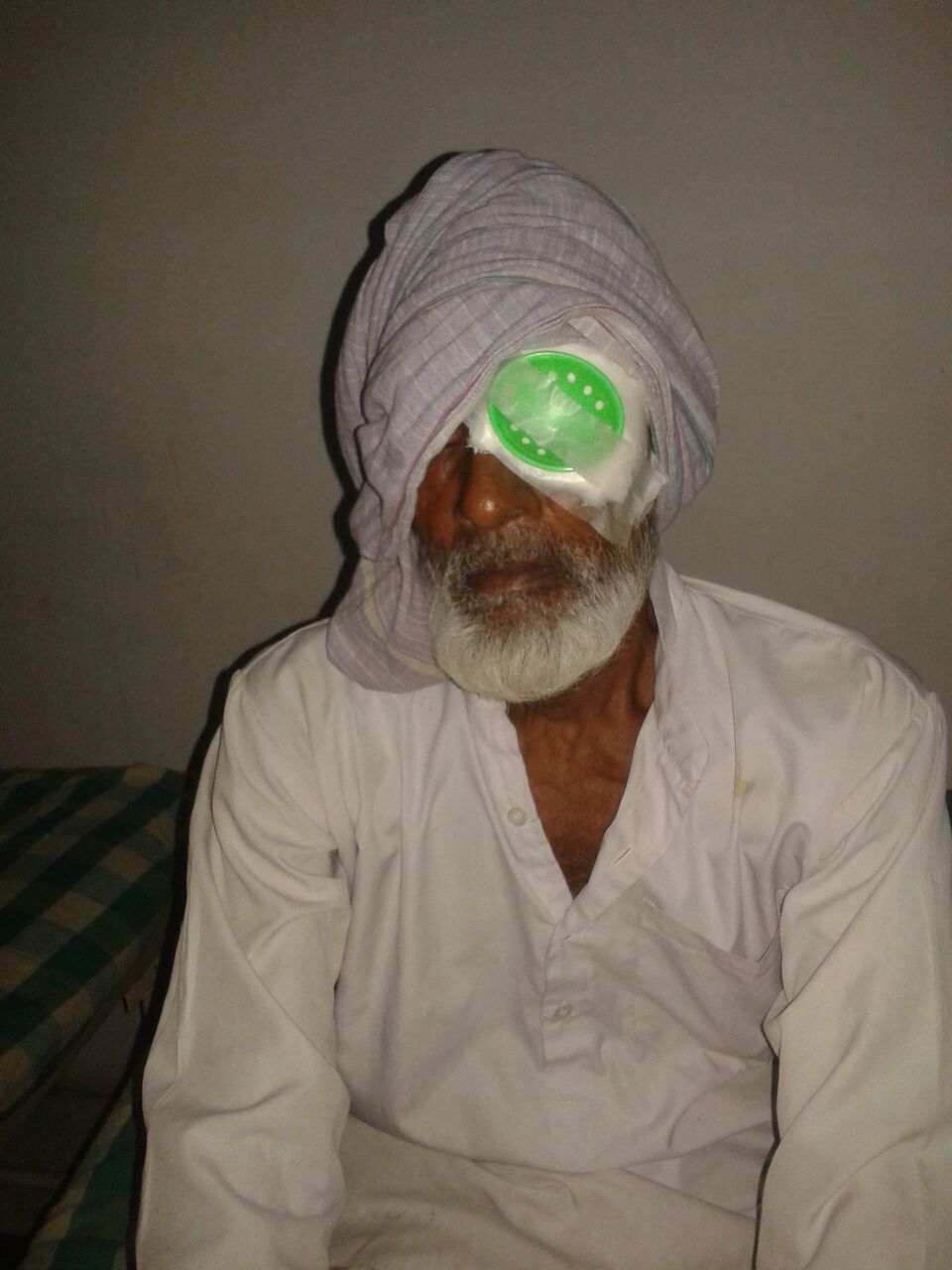This Lal. He is 78 years old and requires surgery for the cataract in his left eye. His youngest daughter just gave birth to a healthy boy in February.