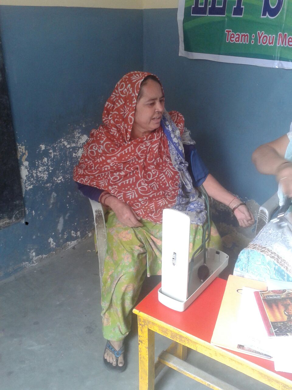This is Shama. She is 60 years old, has six children, and 24 grandchildren. She has been having fever and chills for the past two weeks. She was diagnosed with malaria.