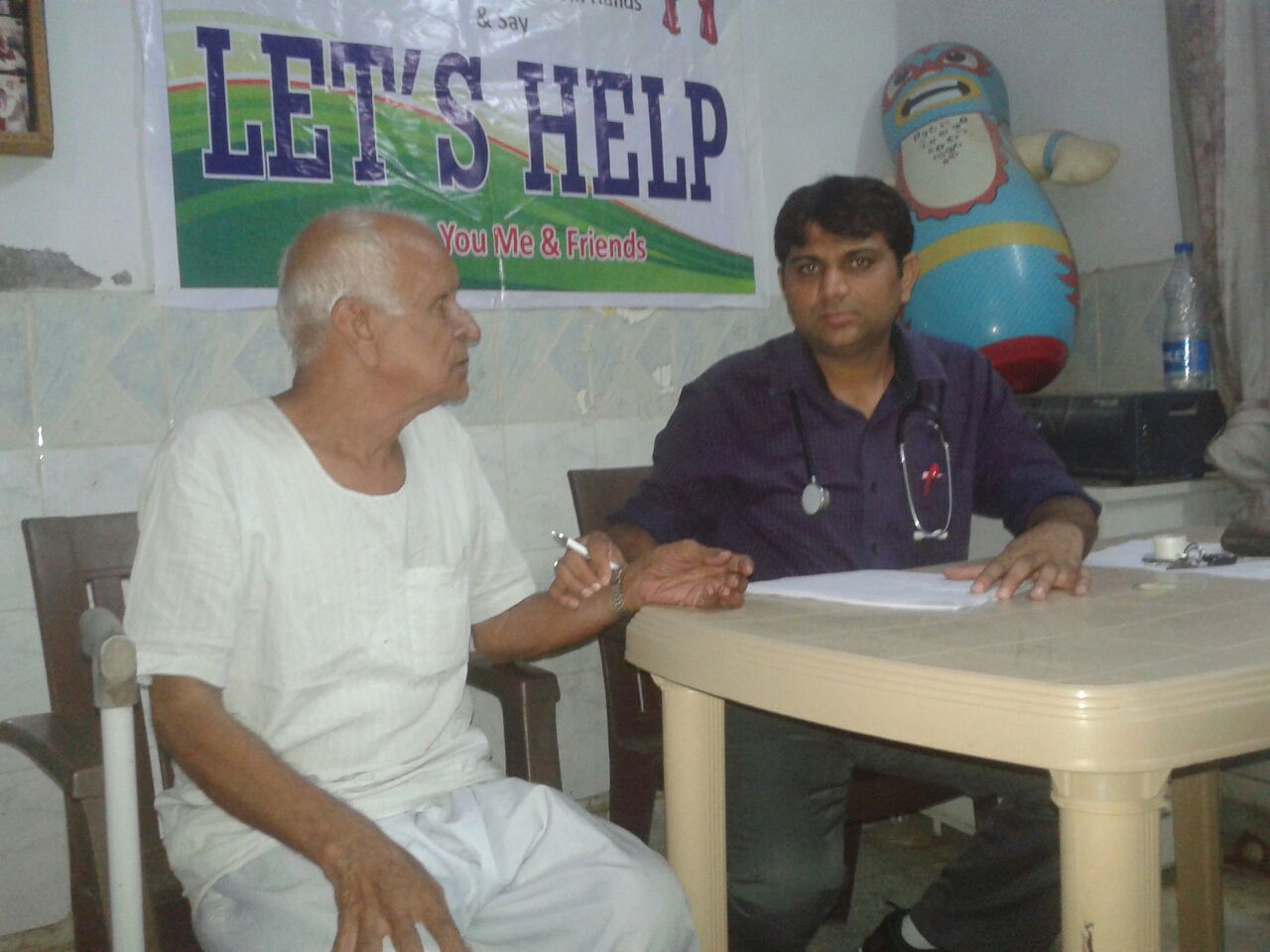 Santosh is 65 years old and has cataracts in both eyes and requires surgery. His wife recently passed away from a heart attack.