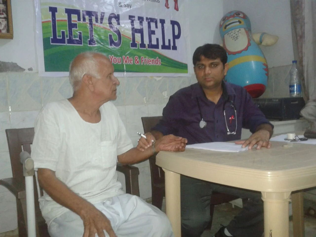 Santosh is 65 years old and has cataracts in both eyes and requires surgery. His wife recently passed away from a heart attack.