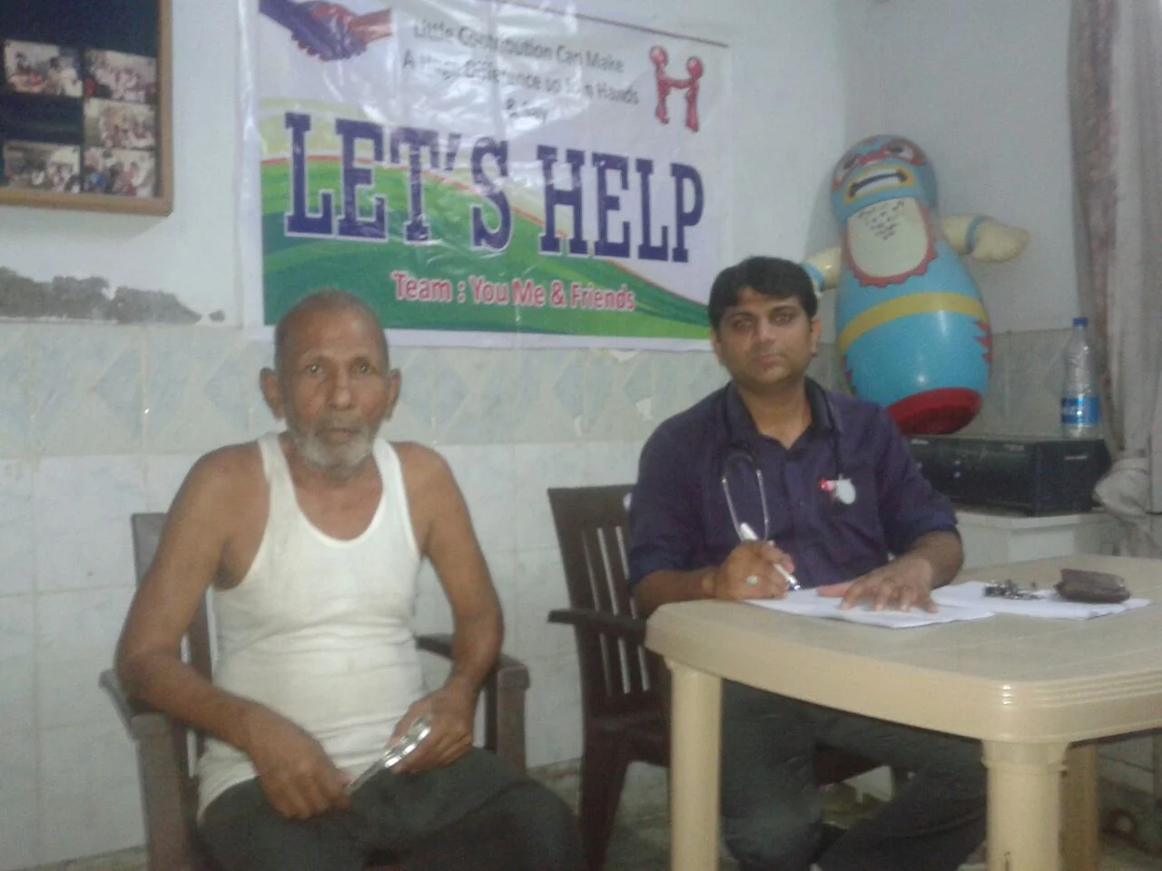 This is Nirmal. He is 72 years old and has osteoporosis. Multivitamins and muscle and joint ointment will help him.