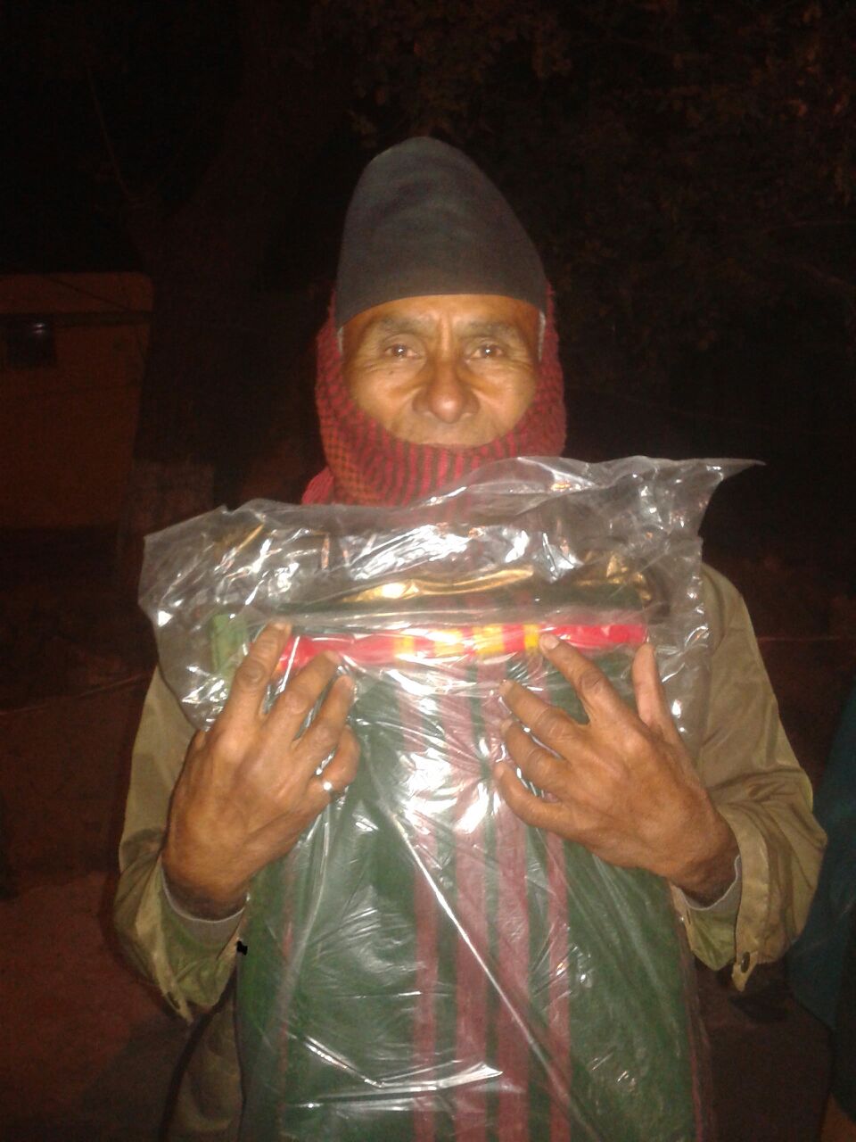 Meet Ajay. He is 52 years old and lives in a nearby slum. He says that his granddaughter just gave birth to twins. He says that there is not enough room in their home, so he is spending a few nights outside until his granddaughter and the twins…