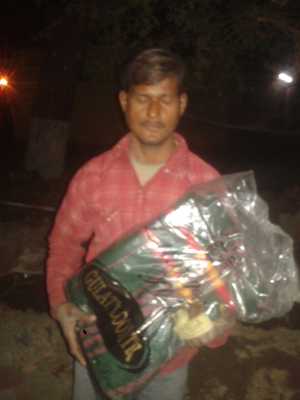 This is Rishi. He wants to be an actor but works as a laborer currently. He hopes to go to Bollywood one day.
