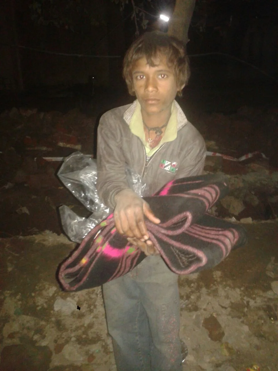 This is Raju, an 8 year old boy who works as a servant. He says the family teases him. Our conversation with Raju inspired us to start a clinic for children of child labor. We are currently working to open this. 
