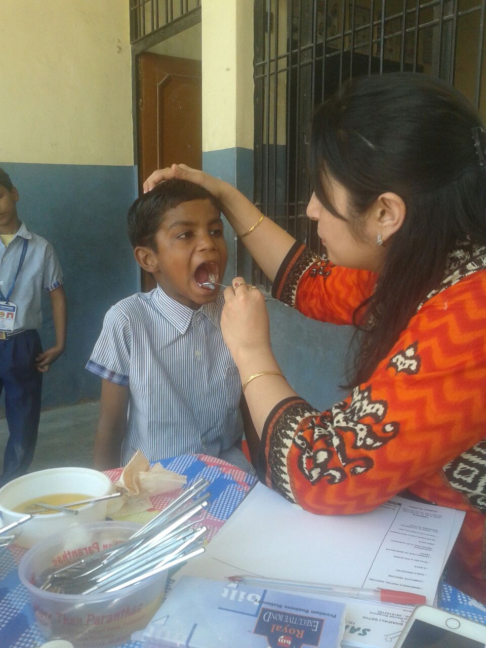 Aafreen is 6 years old. For the past three months he has had difficulty swallowing. He says that he has trouble eating because of the pain in his throat.