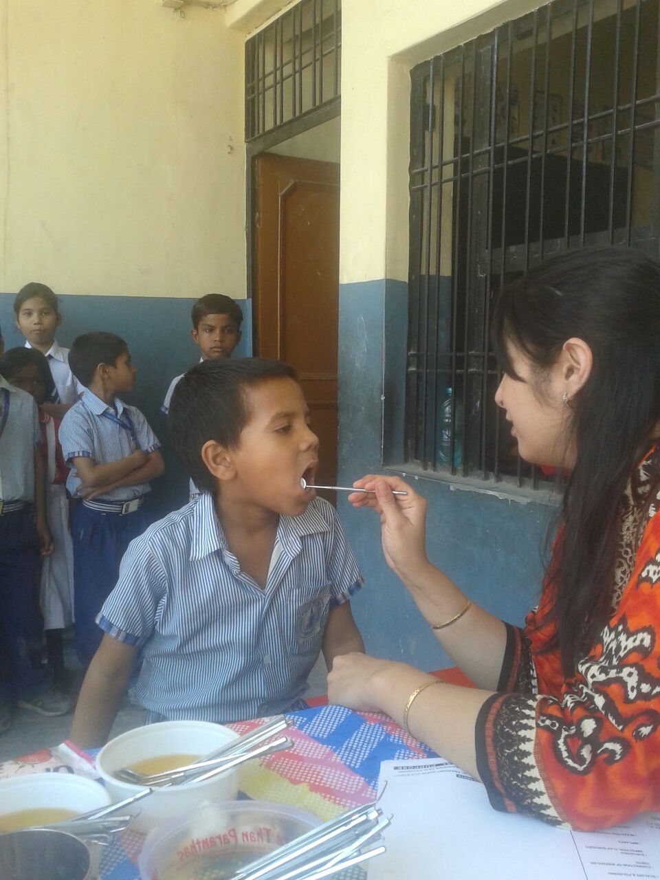 Meet Dilip. He is 10 years and has never seen a dentist. He said his favorite part of the dental camp was the toothpaste. He liked how its taste. 
