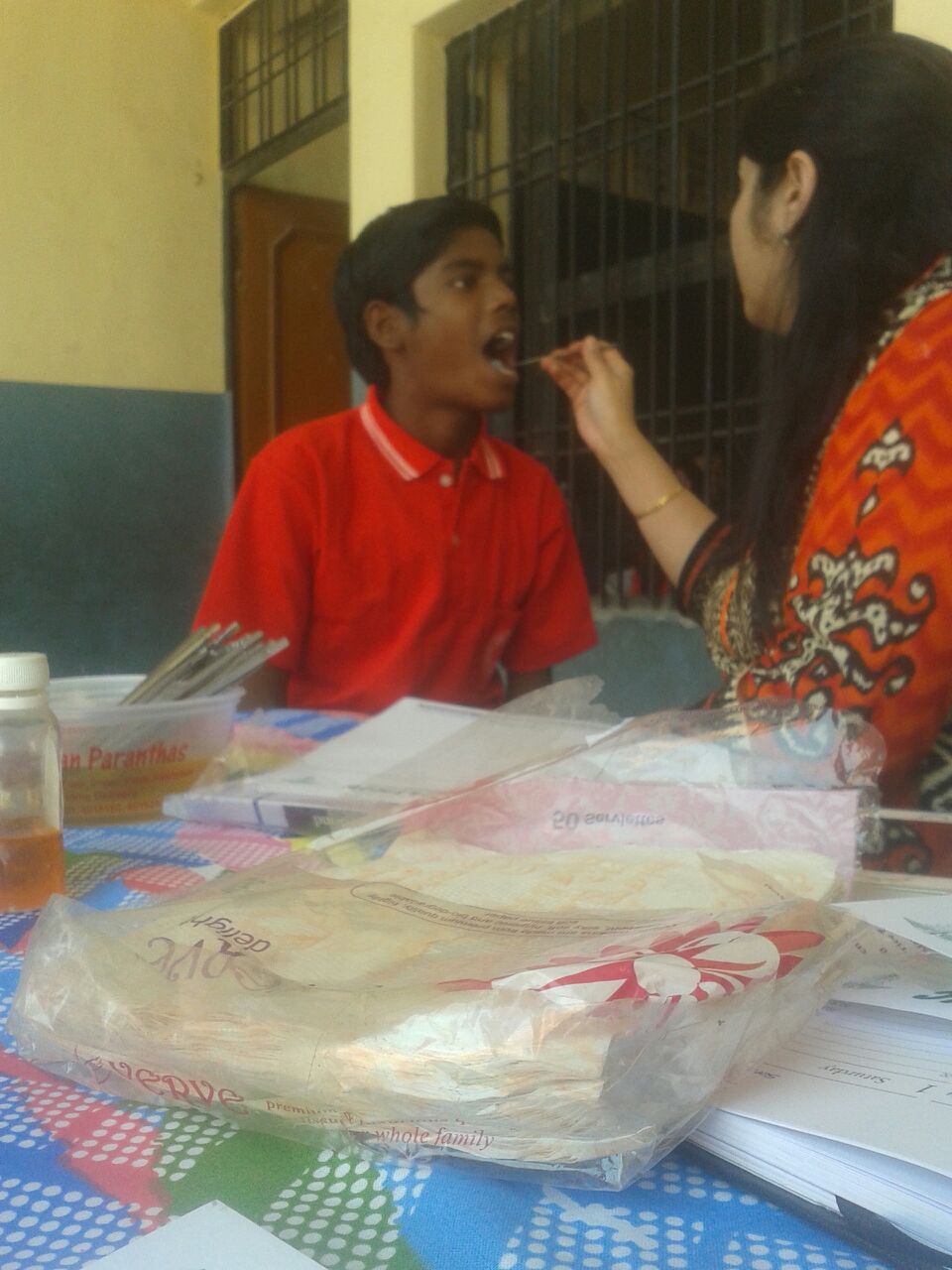 This is Senil, and he is 12 years old. He was also a member of our general health camp. We have provided him with vaccinations as well. 