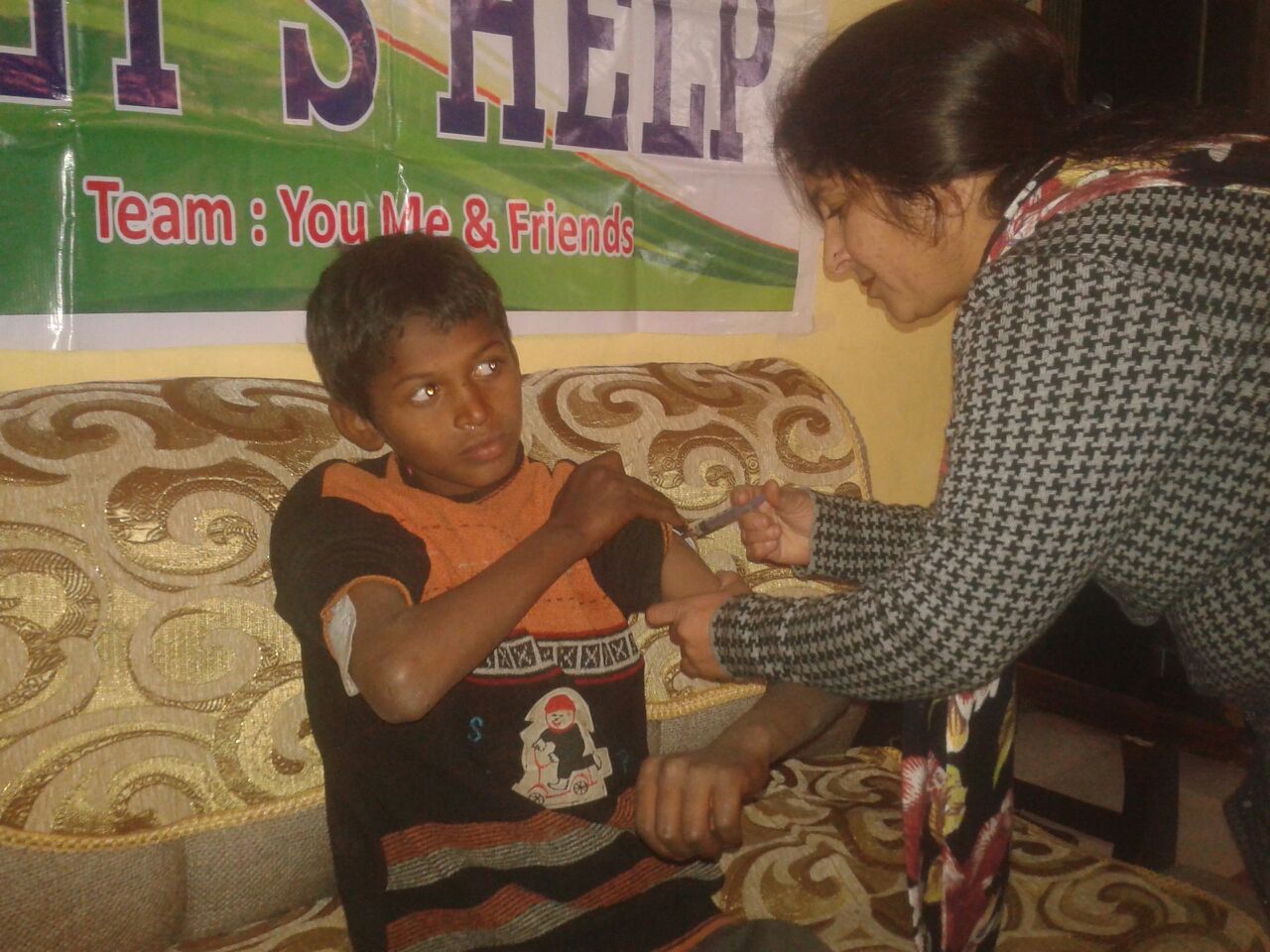 Ahkash is 6 years old. He lives in the same slum as Harikrishan. His parents heard about IndoRelief from Harikrishan's parents.