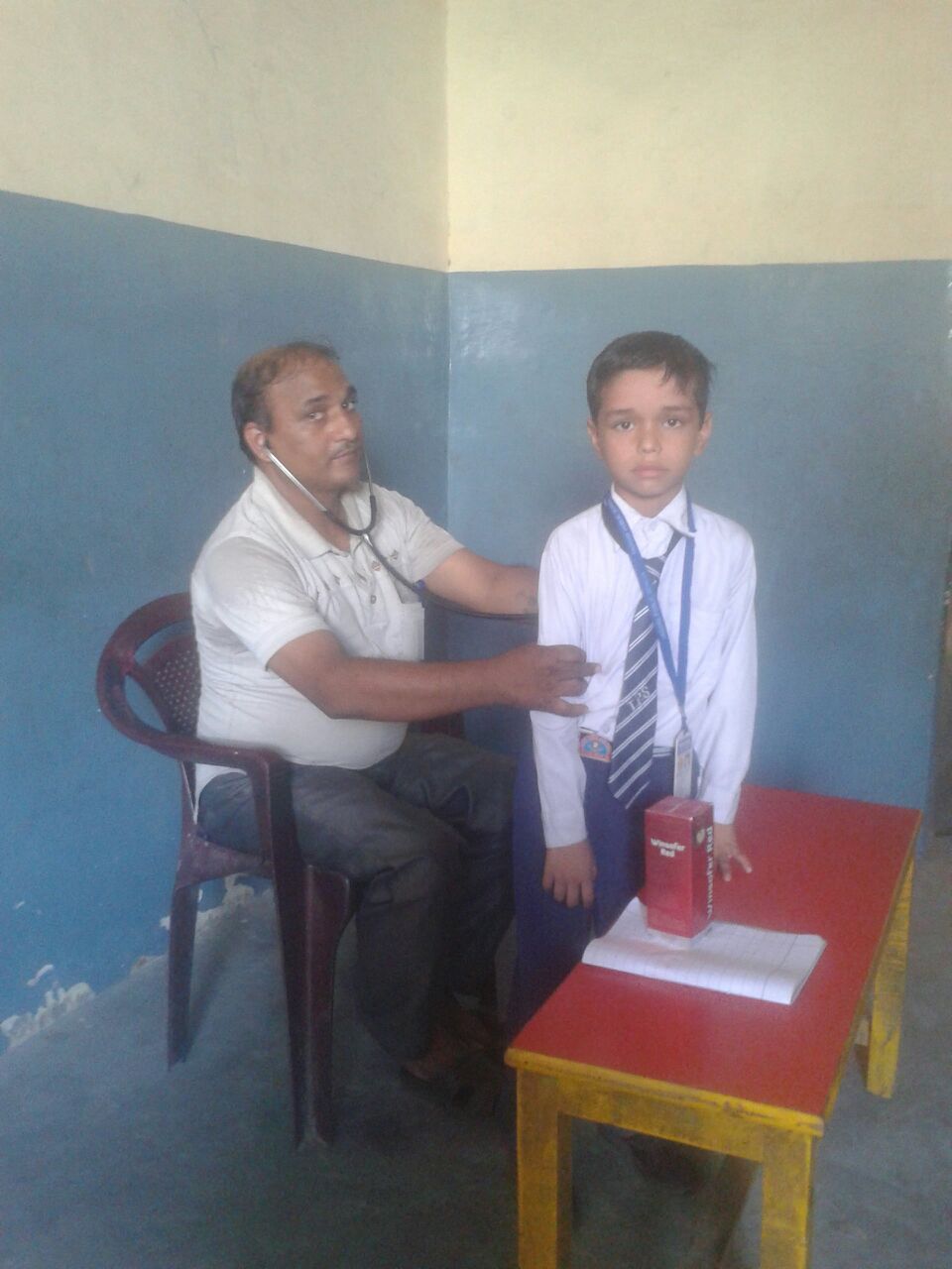 Pramod is 7 years old. He received a general health check up. He was given oral vaccines. He is in good health.
