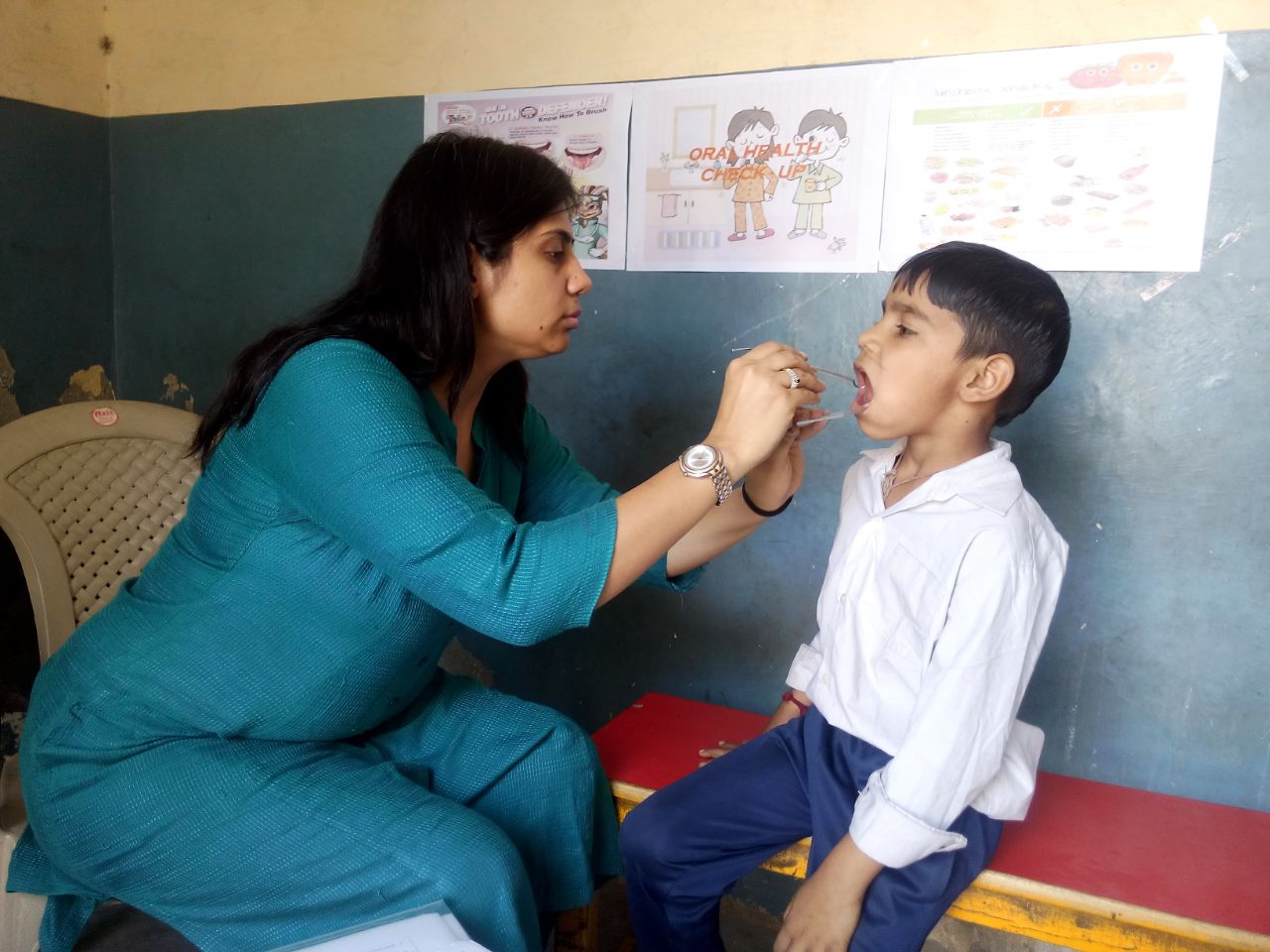 This is Nadin. He is 6 years old. He wants to be a doctor when he grows up. He says he wants to be surgeon for the mouth. 
