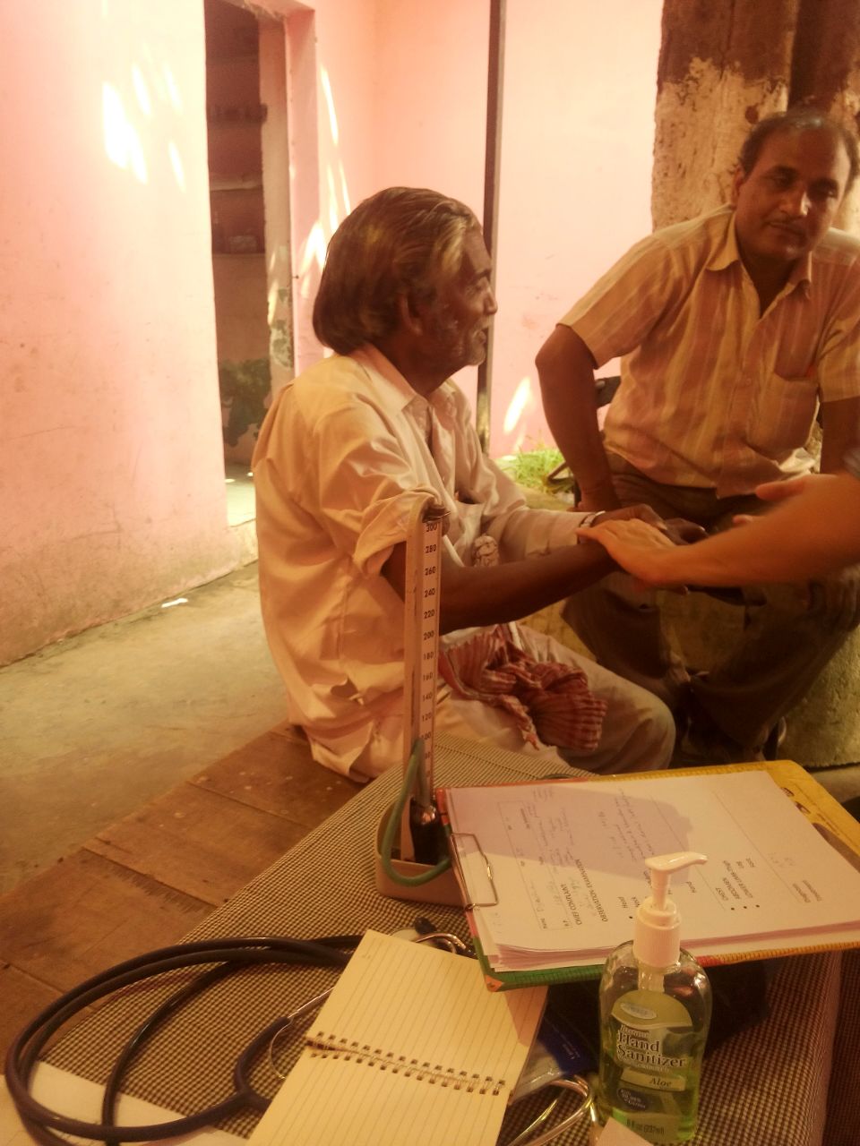 This is Sunil. He is 71 years old. He has never visited with a physician before.