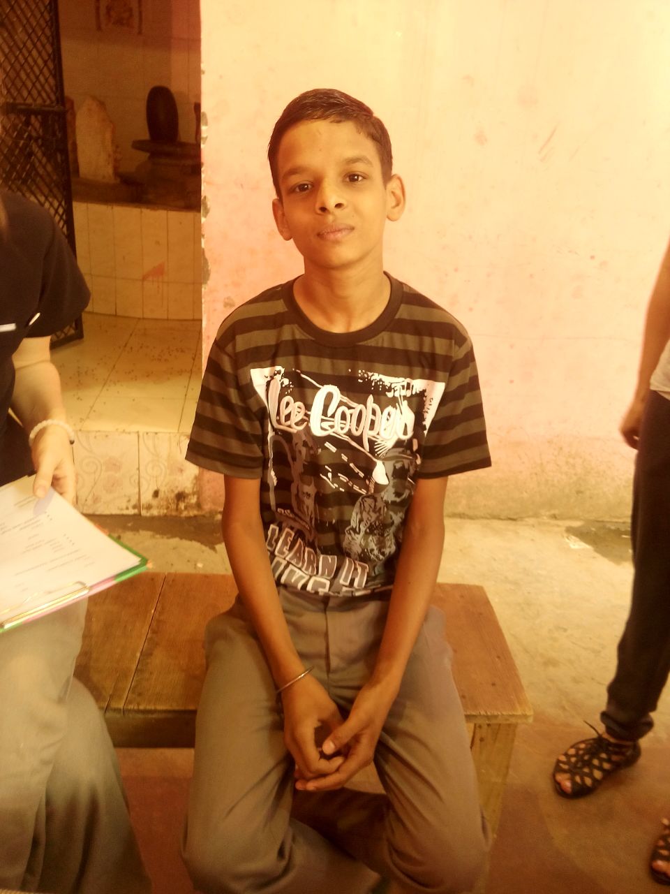 Amit is 12 years old. He excels at cricket and wants to play professionally. His favorite school subject is math. He received a general health checkup. 