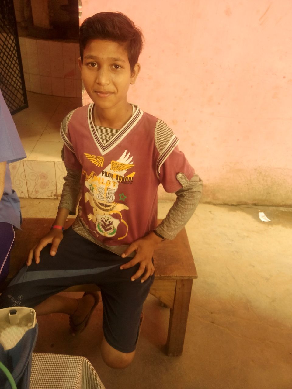 This is Vikas. He is 14 years old. He suffers from violent coughing spasms and shortness of breath. He most likely has asthma. 