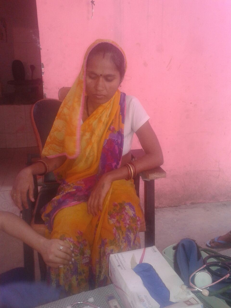 This is Varsha. She is 24 years old. She fell while working in her backyard a few days ago. Since then she has had right knee pain. She needs an x-ray and possible medical intervention. 