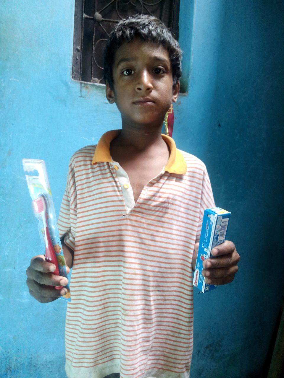 Meet Kumar. He works as a laborer with his father. He works up to 16 hours a day and does not go to school. 
