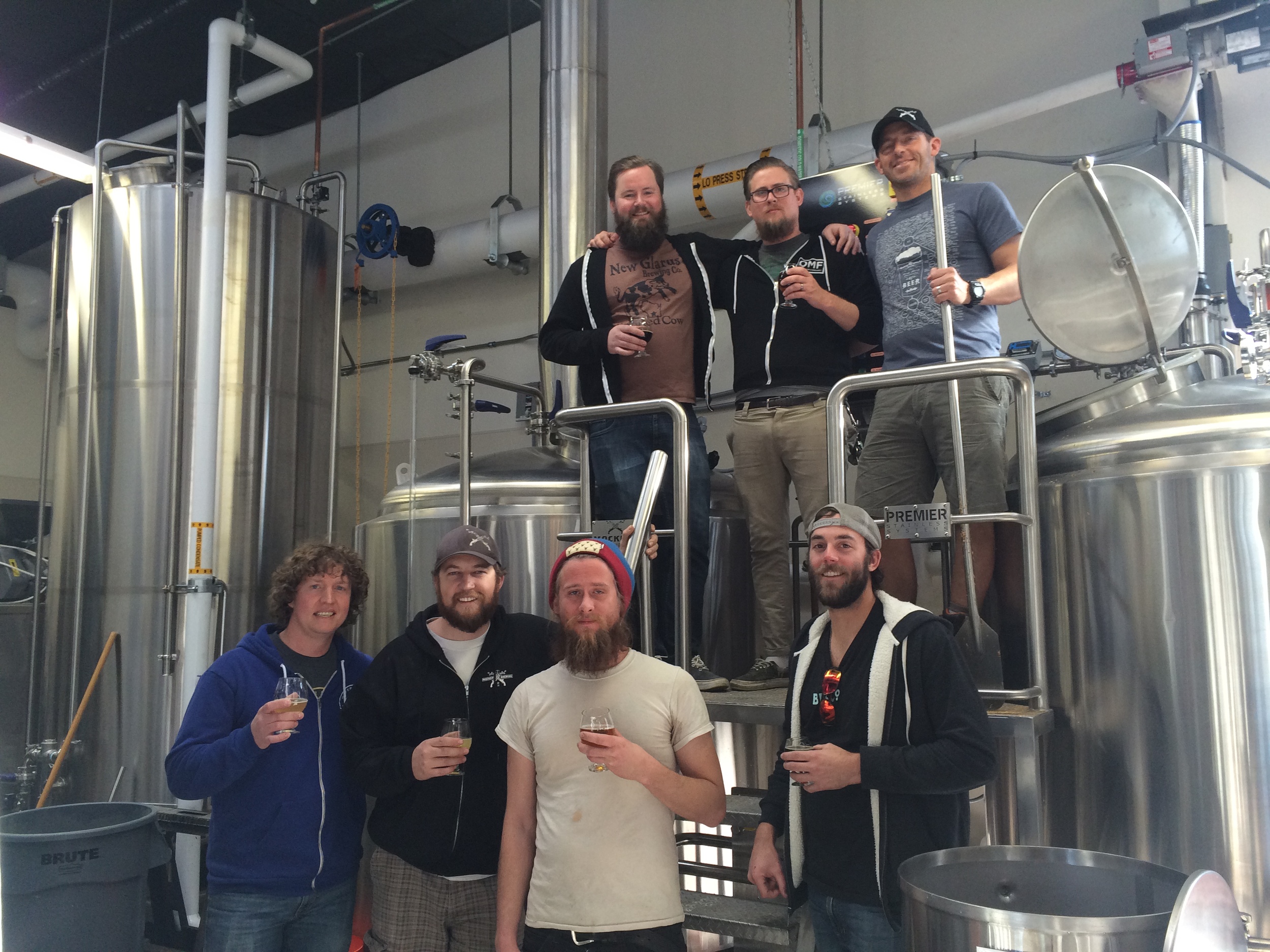 The RiNo beer crew collaborating on brew day!