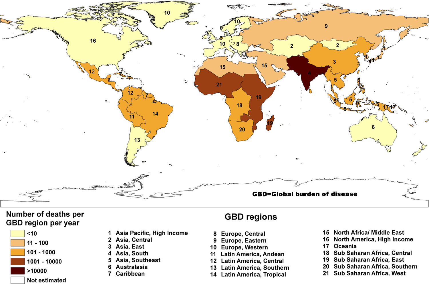 Kastururante A. et al. The Global Burden of Snakebite. PLOS Medicine 2008. 5:1591-1604