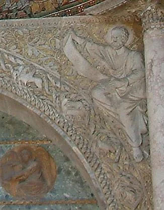 "San Marco Spandrel" by Maria Schnitzmeier - Detail of Image.