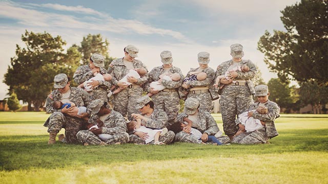 Former airwoman Tara Ruby photographed active duty soldiers at Fort Bliss in El Paso, Texas, September 2015.