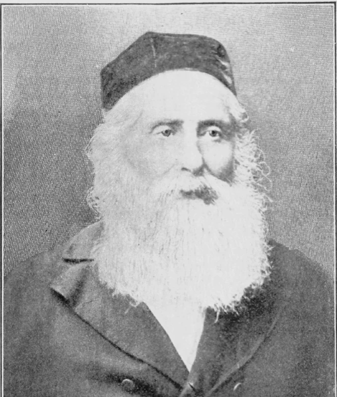 Hayyim Zelig Slonimski aged seventy-five. From The Jewish Encyclopedia , New York, Funk and Wagnalls, 1912.