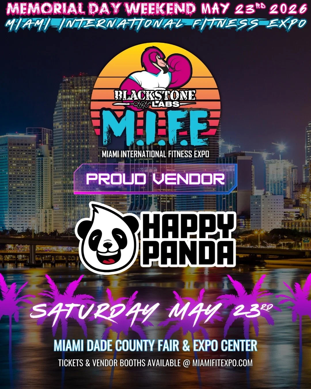 🐼🔥 MIAMI&hellip;GET READY FOR THE #PANDAMONIUM 🔥🐼

We&rsquo;re proud to welcome @drinkhappypanda to the Miami International Fitness Expo! 🎉

The movement is pulling up to #MIFE2026 &amp; it&rsquo;s bringing NOOTROPIC ENERGY with it! 💥🧠⚡️

Meet