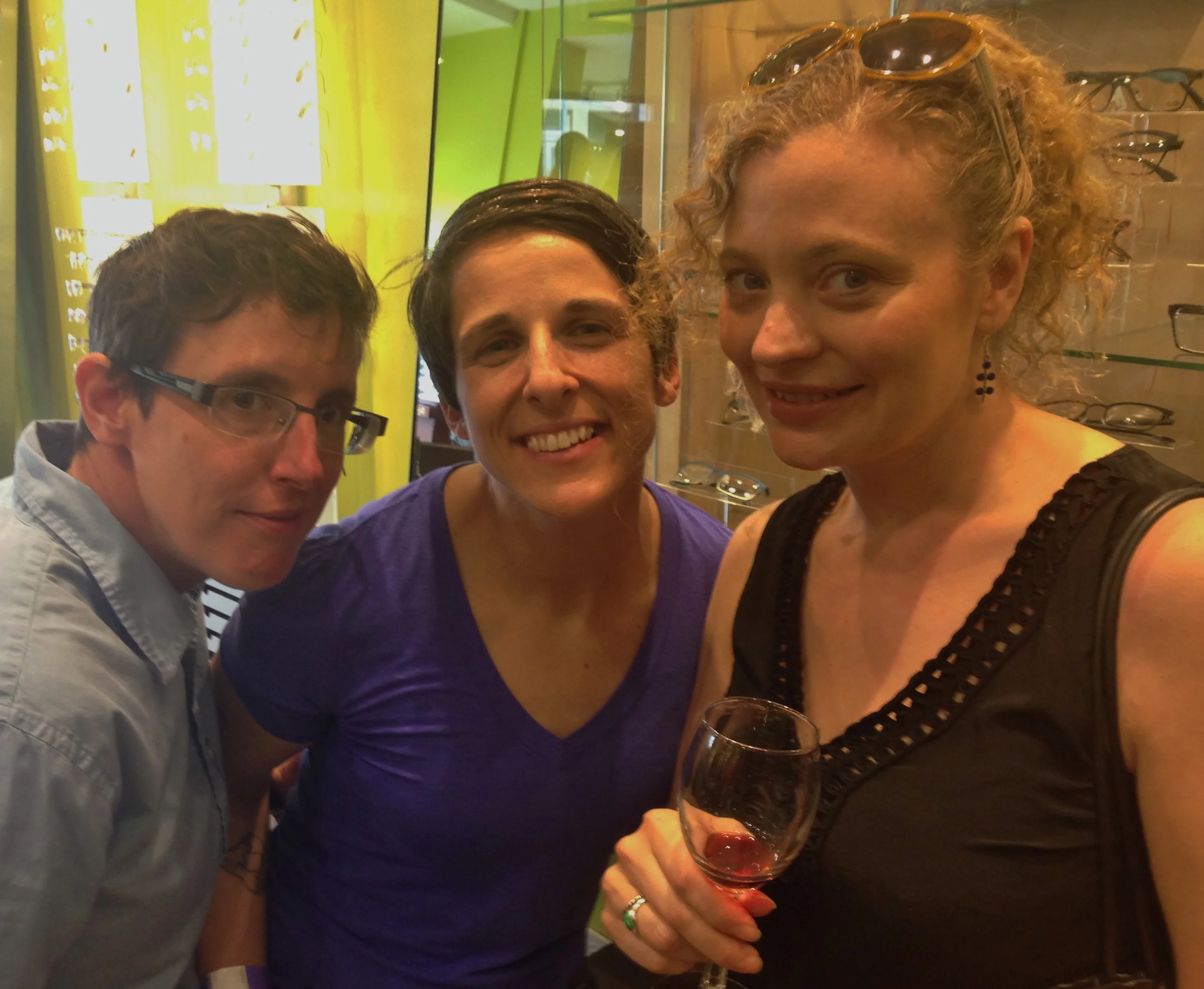 Happy wine walkers.