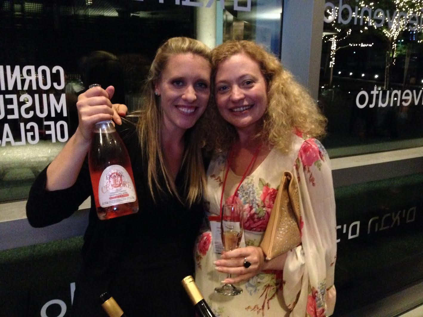 Meaghan Frank and myself at the closing reception of the Wine Bloggers Conference, Corning, NY photo by Gabriel Manzo