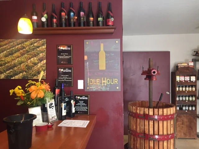 Tasting room at Idle Hour, Oakhurst. 