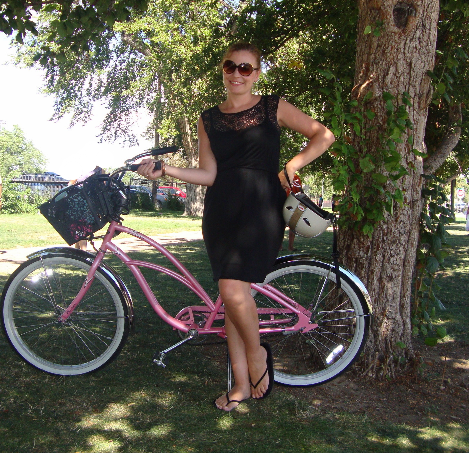 With The Pink Lady Electra. 