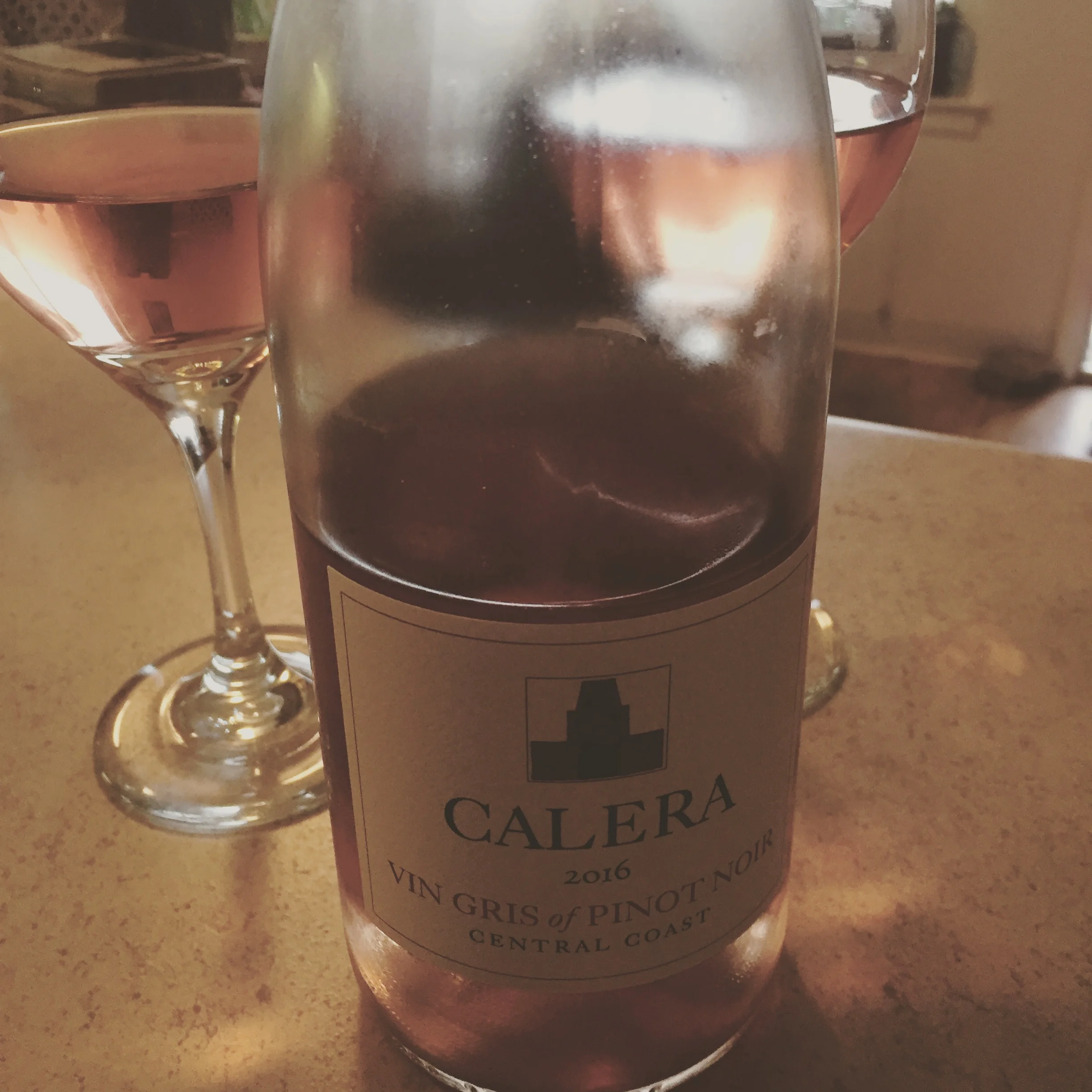 The 2016 Calera Vin Gris of Pinot Noir, Central Coast, San Benito, County, California. 