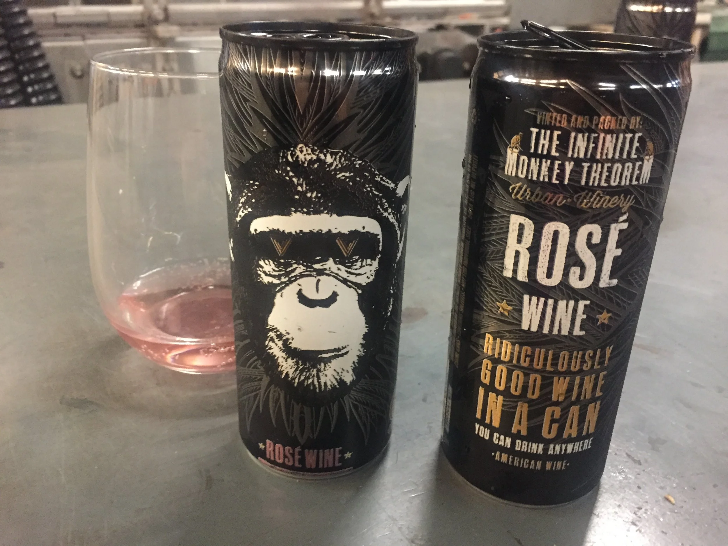 Cans of the rosé, available for purchase many places, including Frontier Airlines. 