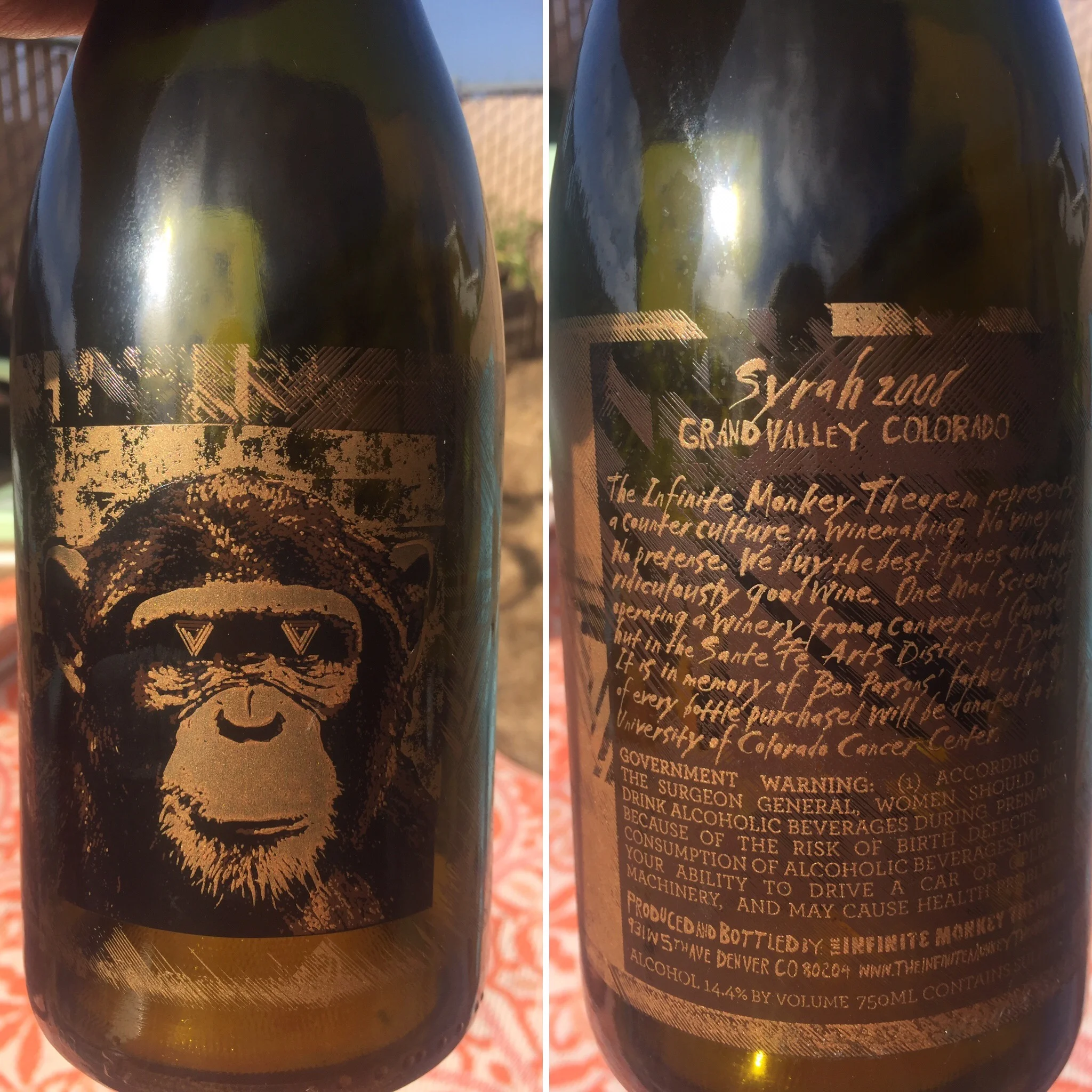 Well look here! I literally have no idea how this happened but somehow I managed to save the bottle (wine is long gone) from the very first vintage in 2008, moving it amongst my belongings from Denver, to Chicago, to now Monterey, CA. I am calling it Monkey Magic!