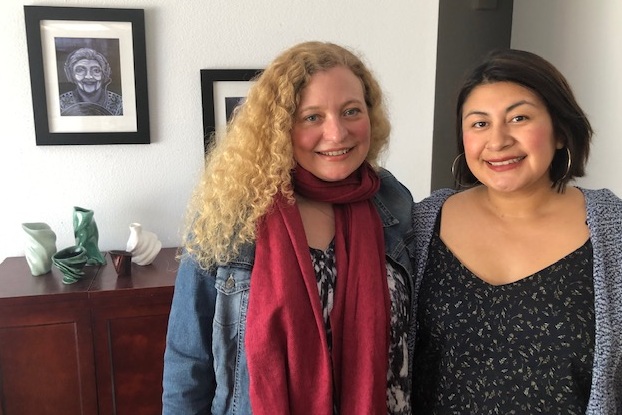Marlen and I in front of some of their beautiful art.