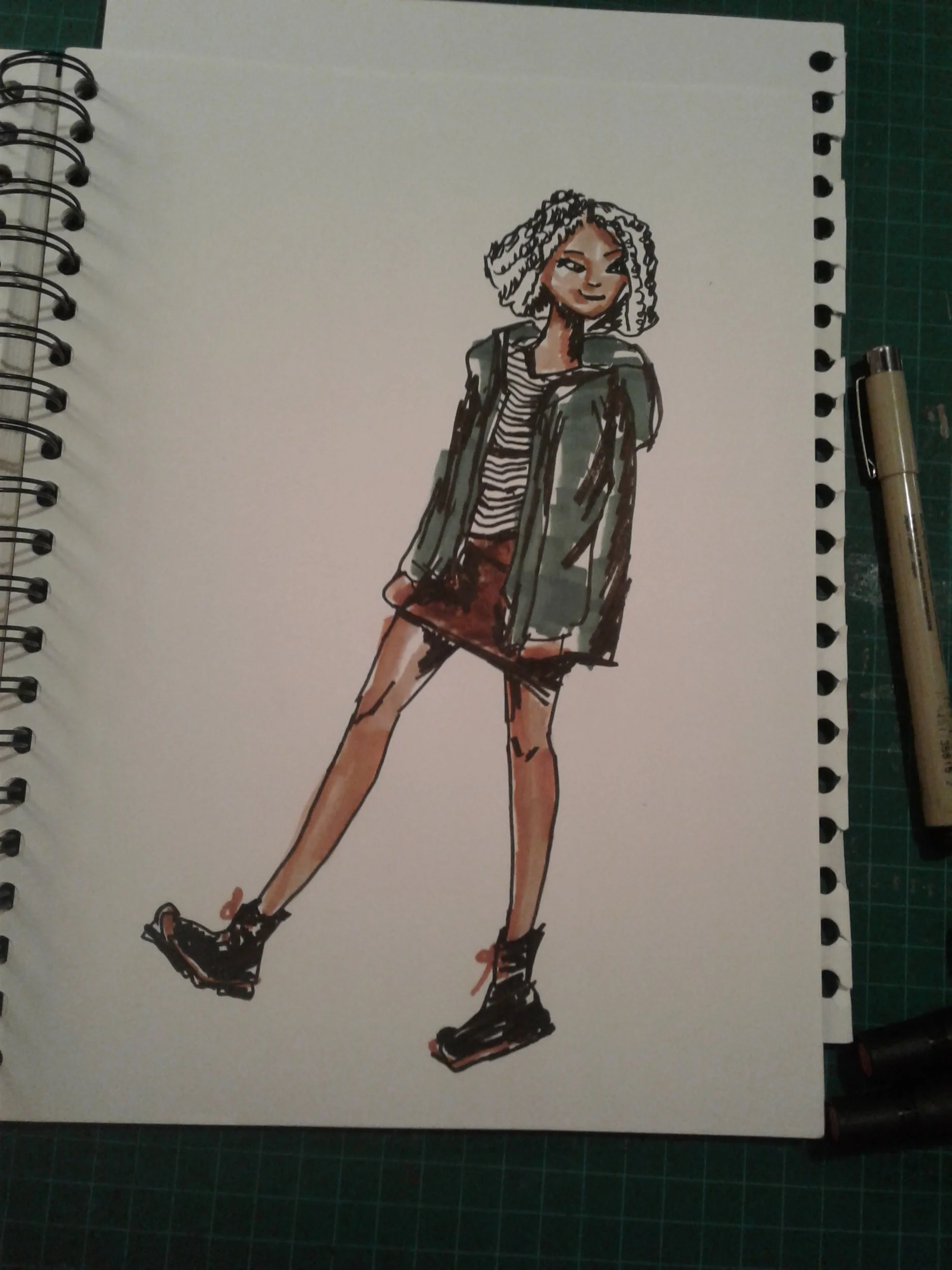 Prelim sketch for Selfie