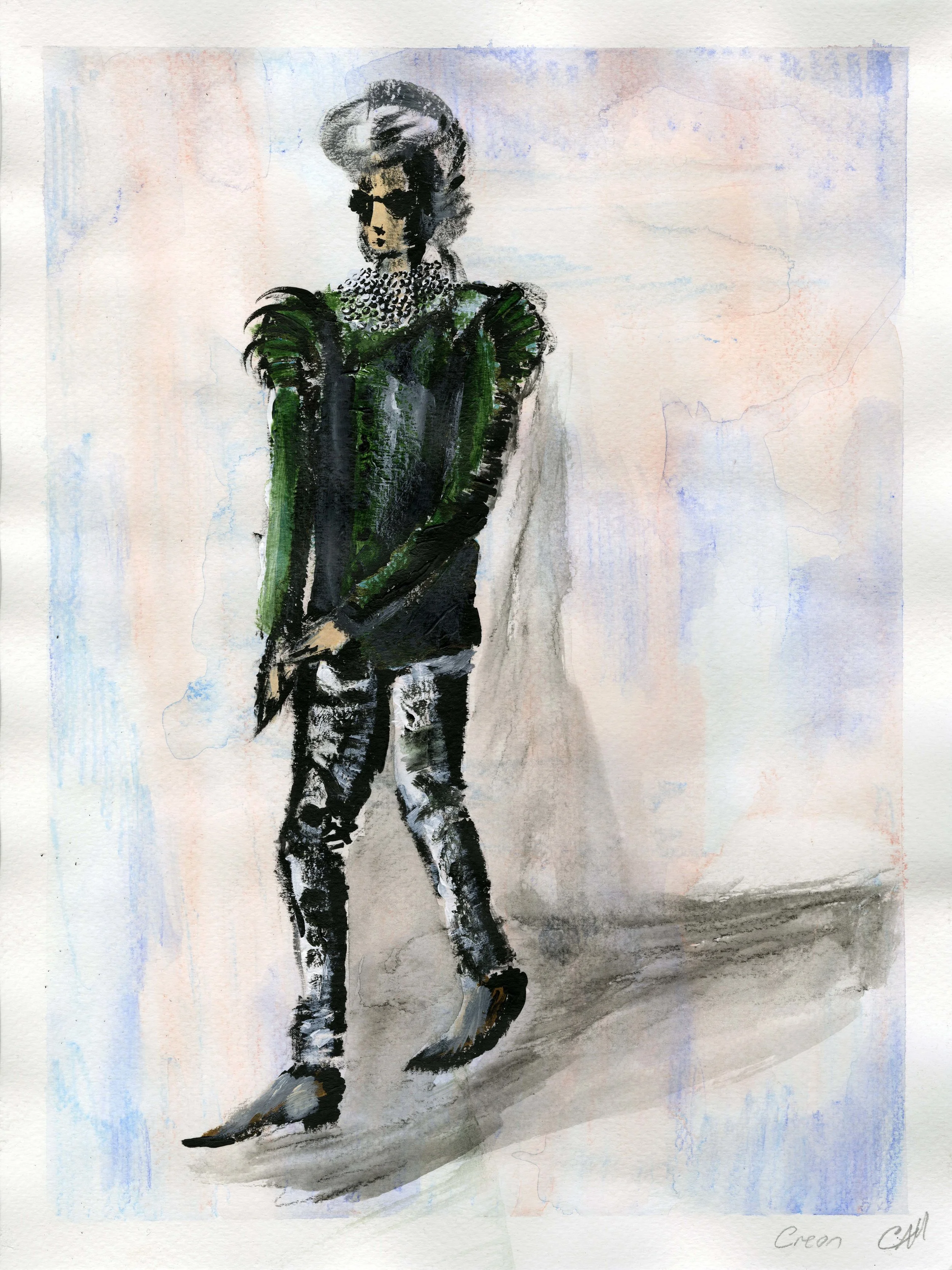 Costume plate for King Creon