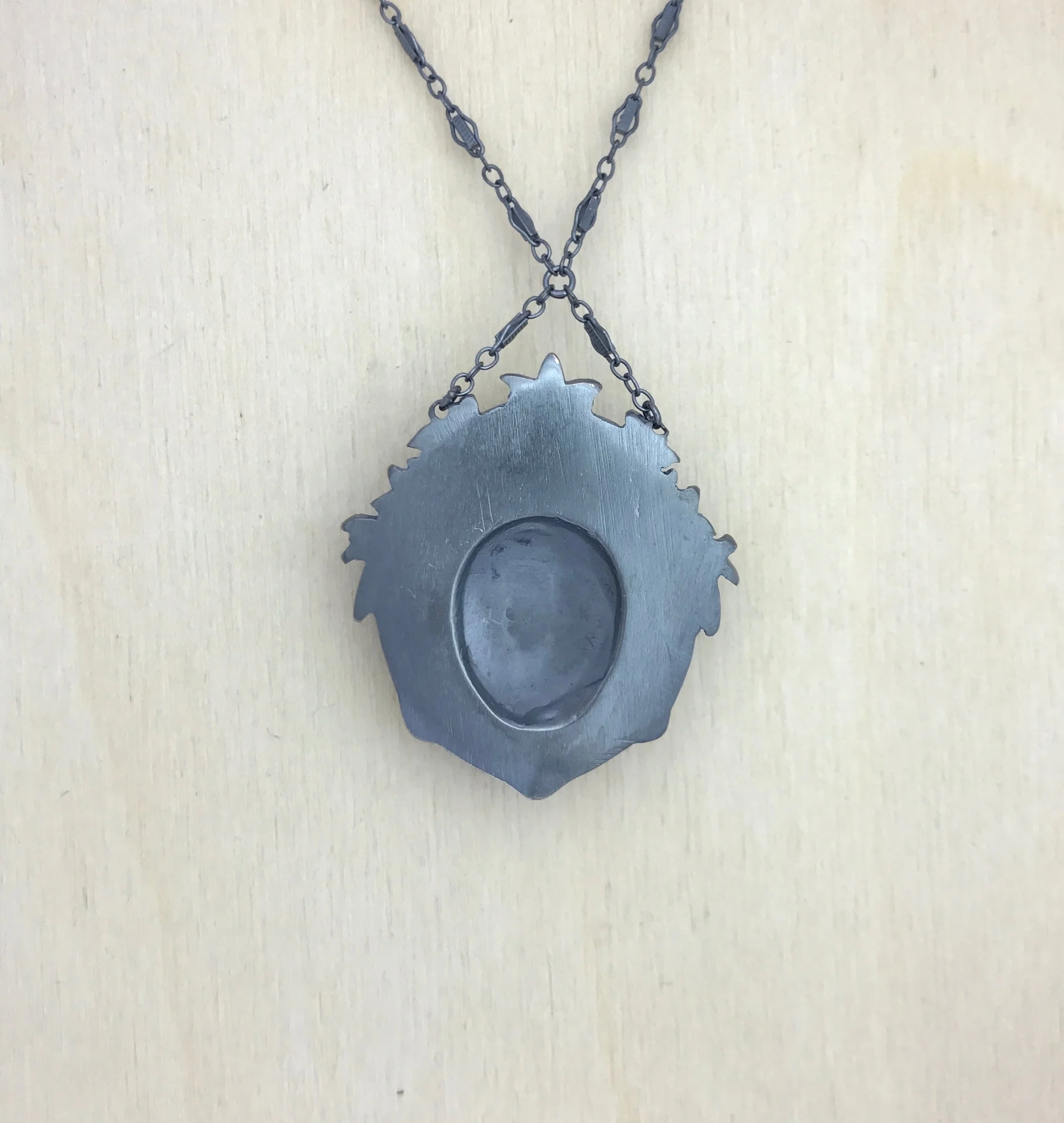 Medusa Necklace in Oxidized Sterling Silver by Beloved Little Lamb