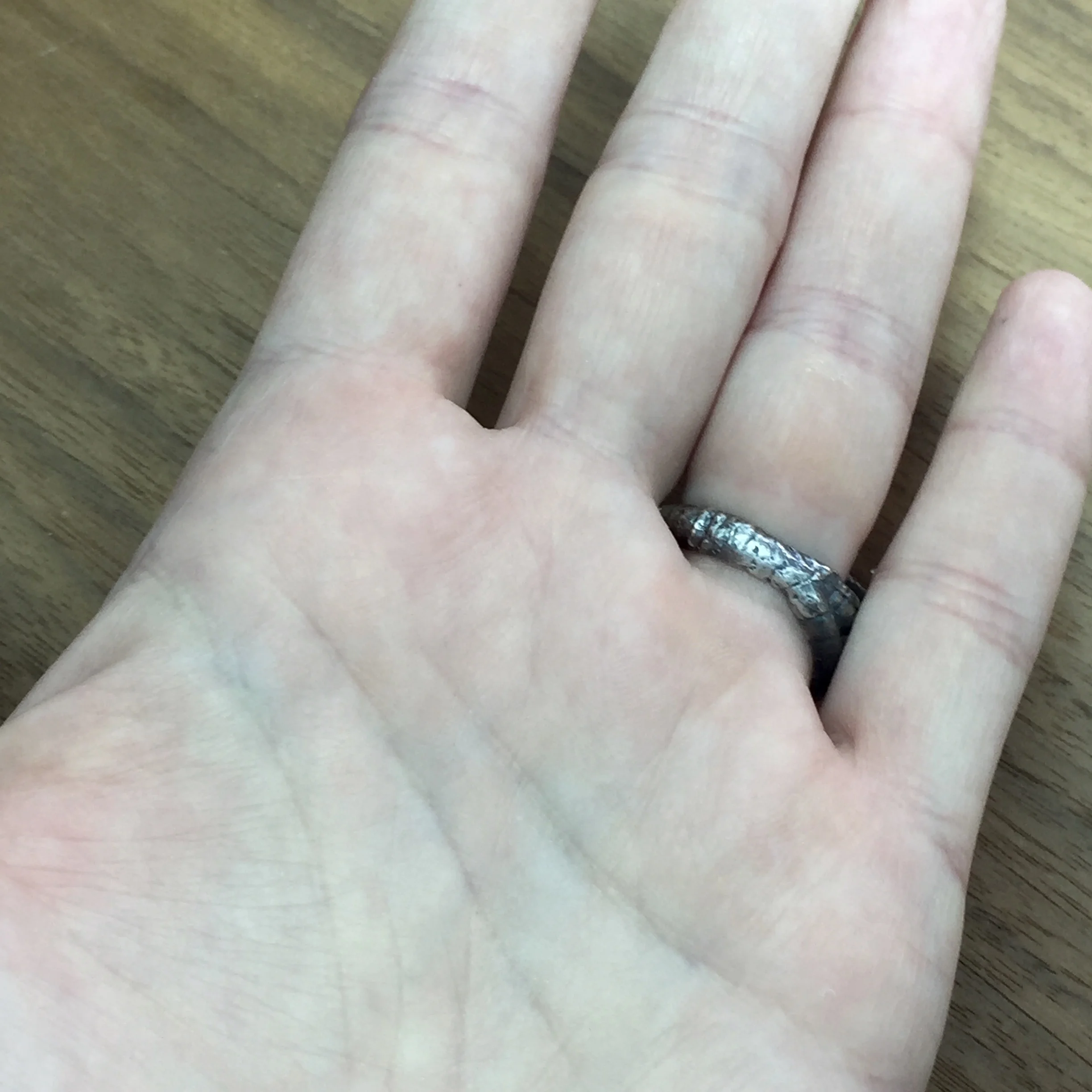 Three Claw Ring in Oxidized Sterling Silver