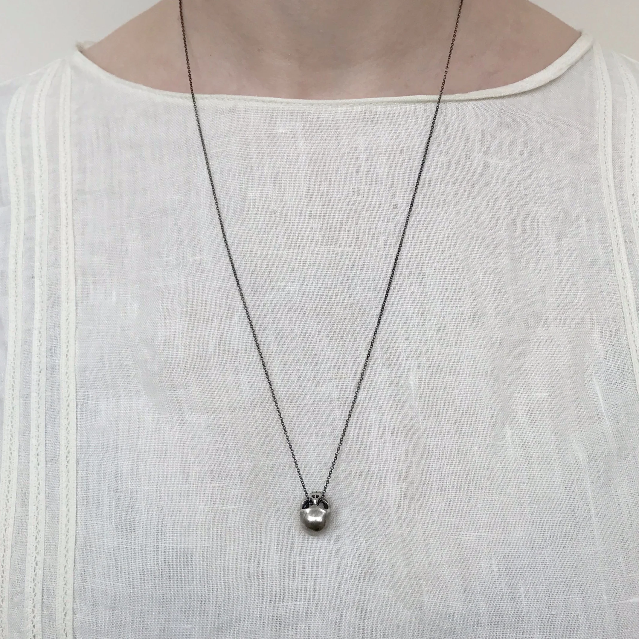 Floating Skull Necklace by Beloved Little Lamb