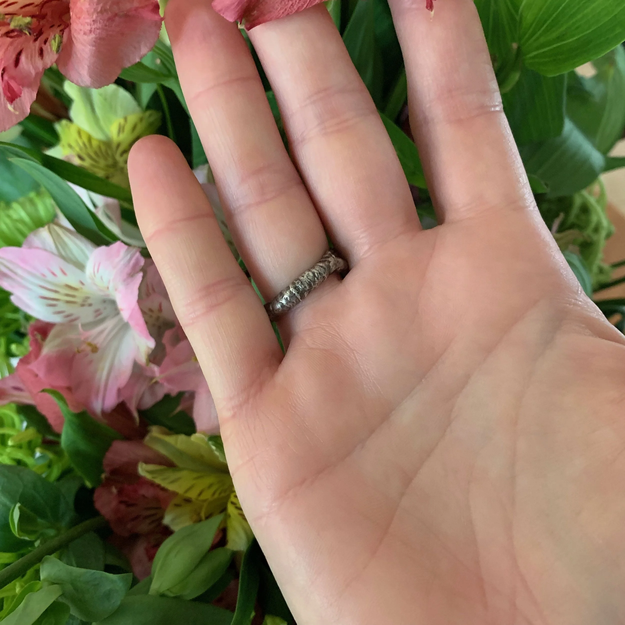 Bird Claw Ring with Rose Rose Cut Brown Diamond Teardrop