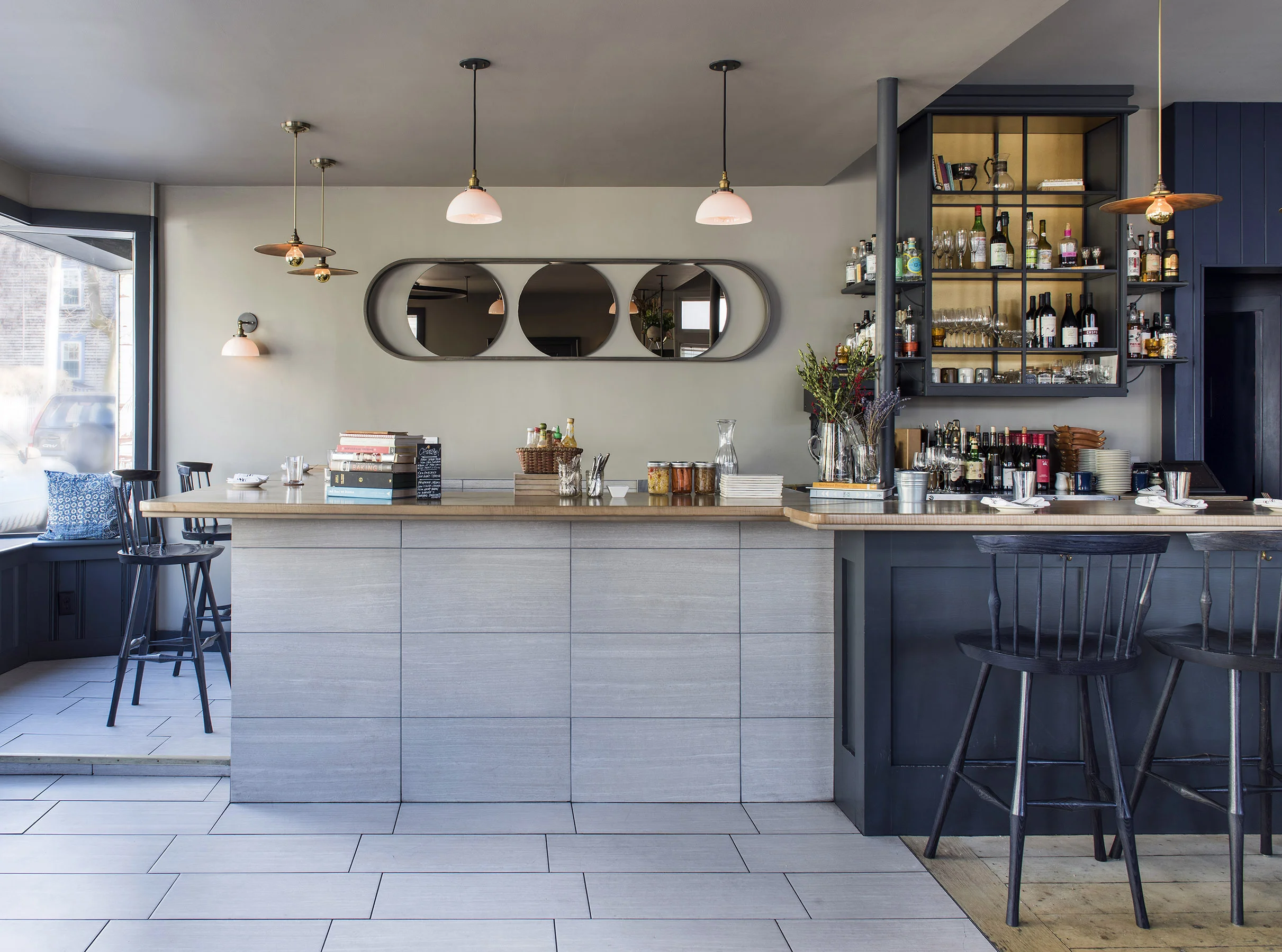  BYWATER RESTAURANT - INTERIOR ARCHITECTURE, LIGHTING, FURNITURE AND CUSTOM MIRROR DESIGN 