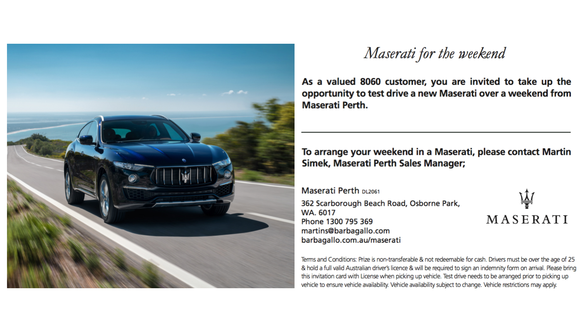Maserati for the weekend